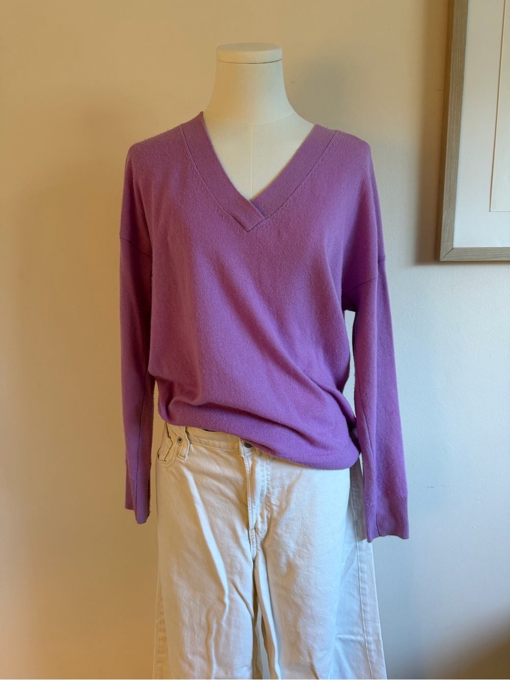 Banana Republic Purple V-Neck Sweater